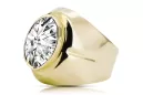 Zirkon 14 Karat Gelbgold Ring Vintage Handwerk vrc296y